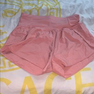 Pink workout shorts